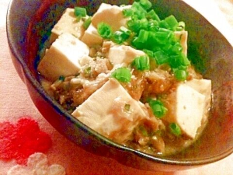 お豆腐のひき肉味噌炒め